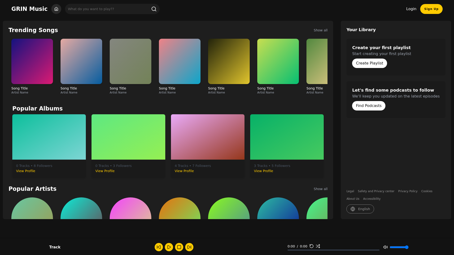 Music Streaming Portal